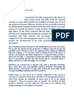 Risk Return Lecture - Factors Affect Risk, Expected Profits