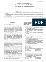 Sample/Pre-Board Paper 20 Class X Term 1 Exam Nov - Dec 2021 English Language and Literature (Code 184)