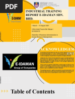 Industrial Training Report E-Idaman Sdn. BHD