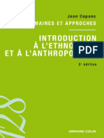 Introduction À Lethnologie Et À Lanthropologie by Copans Jean Z