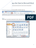 Guide To Creating A Bar Chart in Microsoft Word: Step1