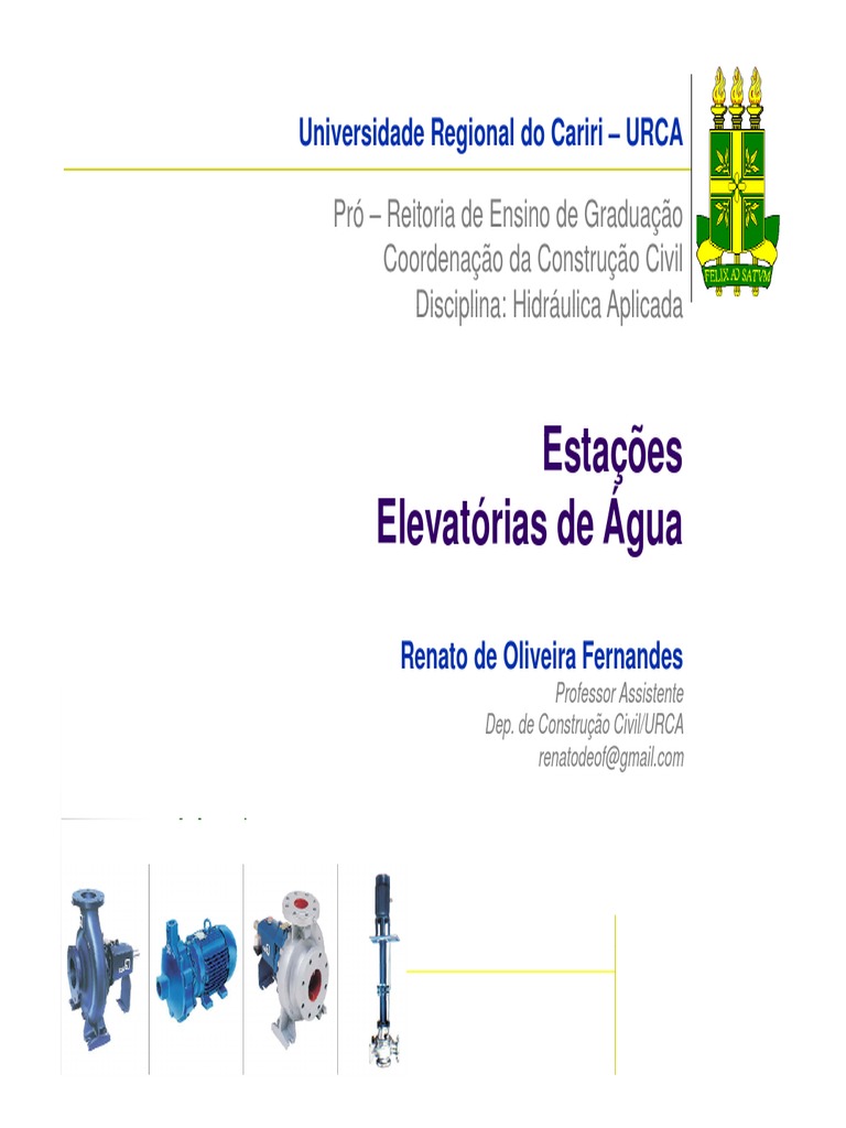 Estacao Elevatoria Agua, PDF, Bomba