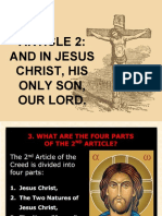 Article 2: and in Jesus Christ, His Only Son, Our Lord