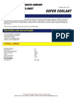 Super Coolant: Top 1 Oil Products Company Product Data Sheet