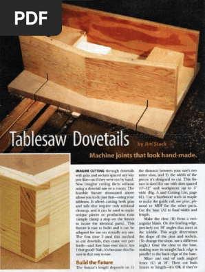 Table Saw Dovetail Jig