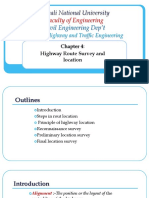 Highway Route Survey and Location Steps