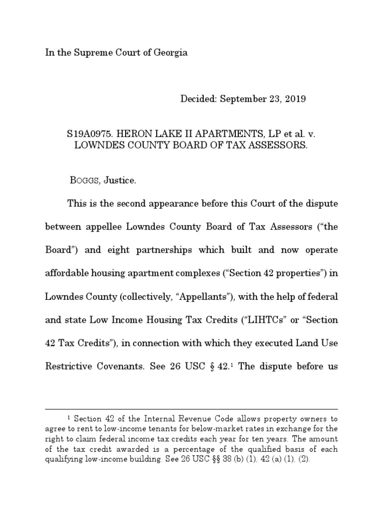 Georgia supreme court decision 2019 pdf taxes real estate appraisal