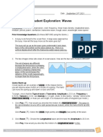 Waves Gizmo Student Exploration Sheet