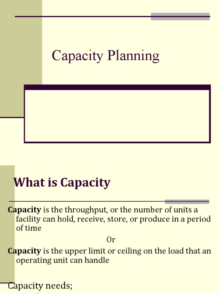 Effective Capacity Planning Strategies | PDF | Economies Of Scale ...