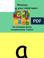 Phonics Helping Your Child Learn: Ms Christabel Attard Complementary Teacher