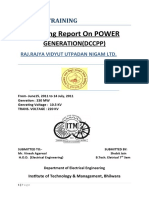Training Report On Power: Generation (DCCPP)