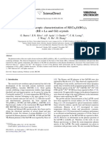 Raman Spectroscopic Characterization of Reca O (Bo) (Re La and GD) Crystals