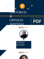 Editorial and Opinion Writing