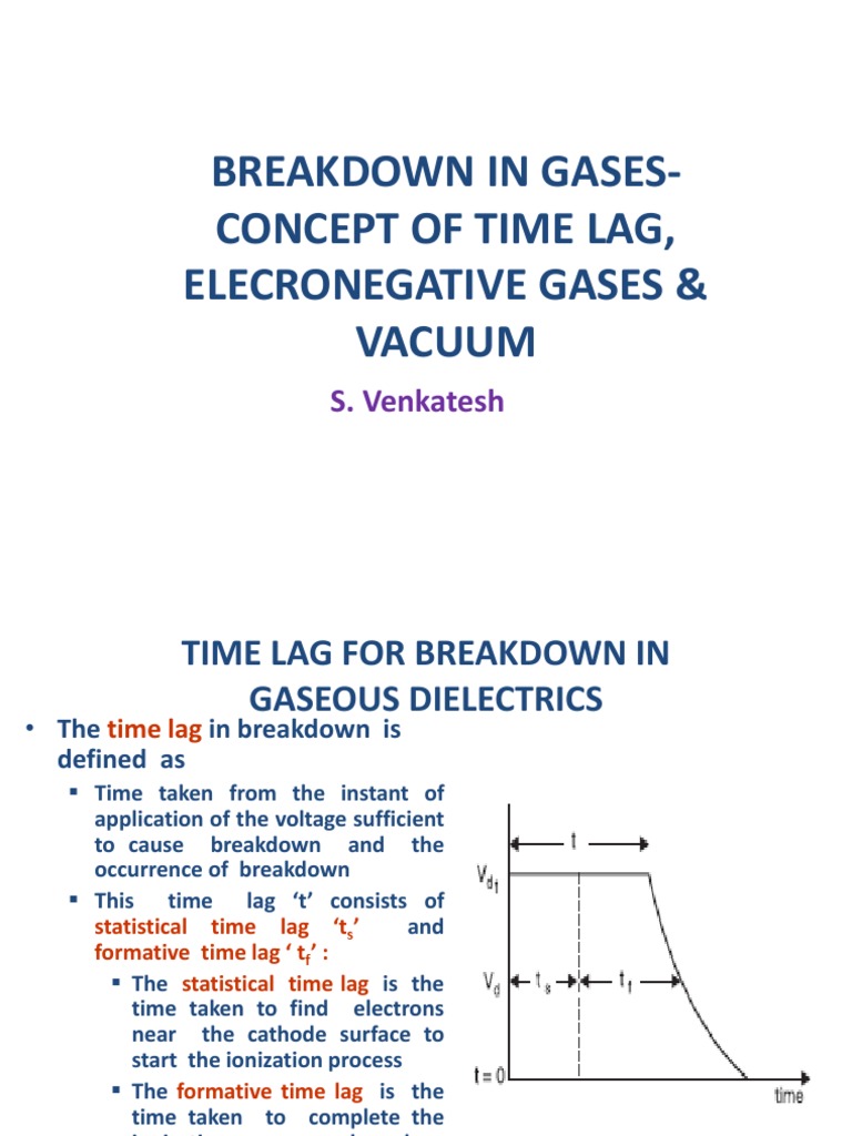 5 Breakdown in Gases - Elecronegative Gases Vacuum | PDF | Electrical ...