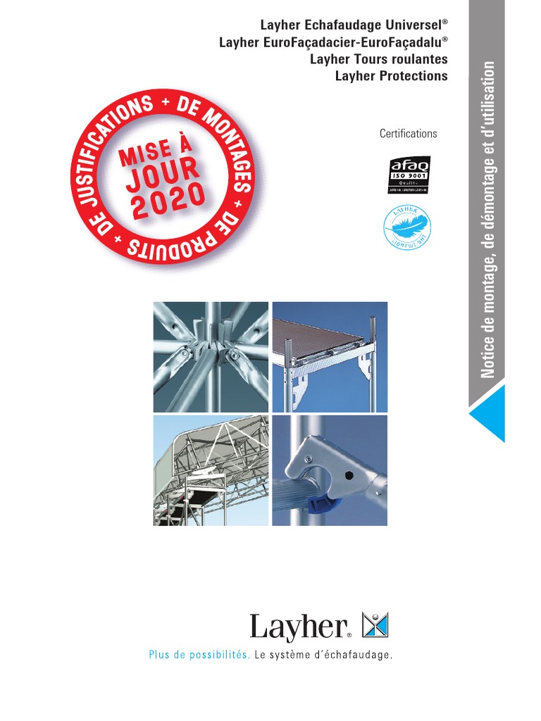 Notice De Montage Layher 2021 V14 PDF chafaudage