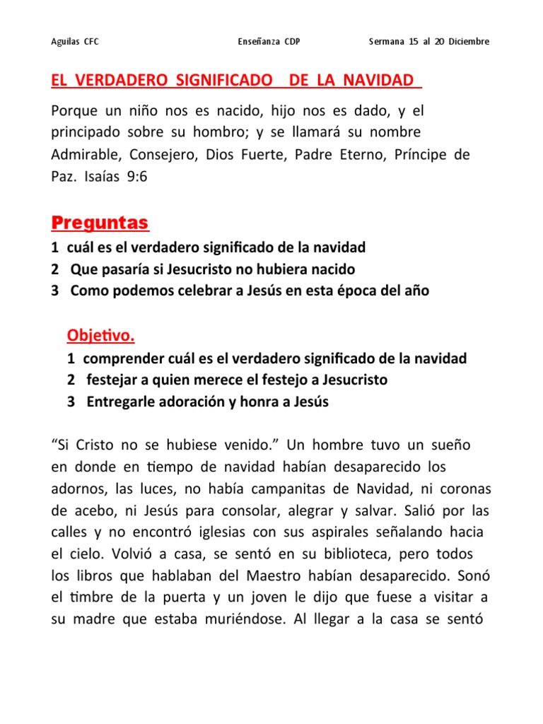 Verdadero Significado de la Navidad | PDF | Navidad | Jesús