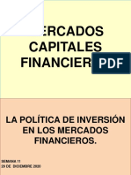 LA POLÍTICA DE INVERSIÓN EN LOS MERCADOS FINANCIEROS