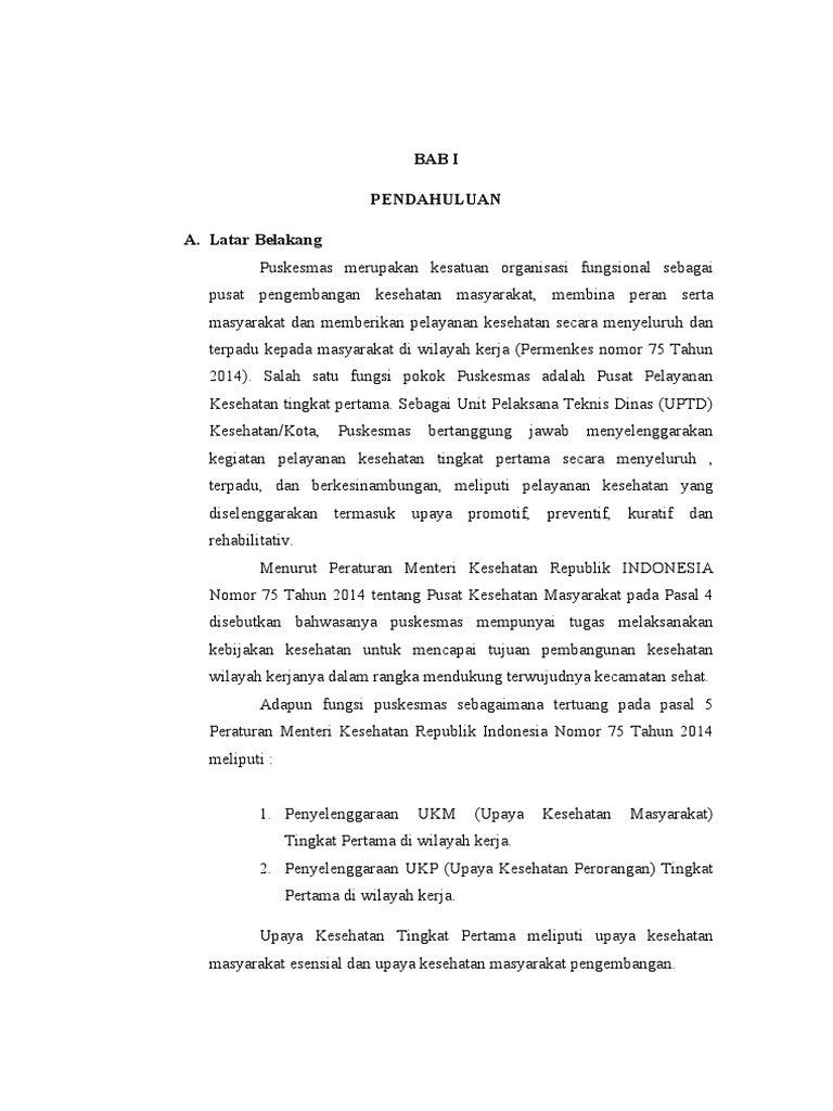 Pedoman Upaya Kesehatan Masyarakat (Program Ukm) | PDF