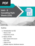 Unit - 3 Cascading Style Sheets (CSS) : Web Technology