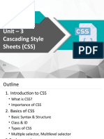 Unit - 3 Cascading Style Sheets (CSS) : Web Technology