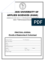 Symbiosis University of Applied Sciences (Suas) : Practical Journal (Faculty of Engineering & Technology)