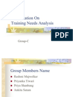 Presentation On Training Needs Analysis: Group-C