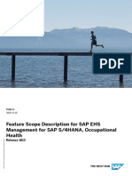 Feature Scope Description For SAP EHS Management For SAP S/4HANA, Occupational Health