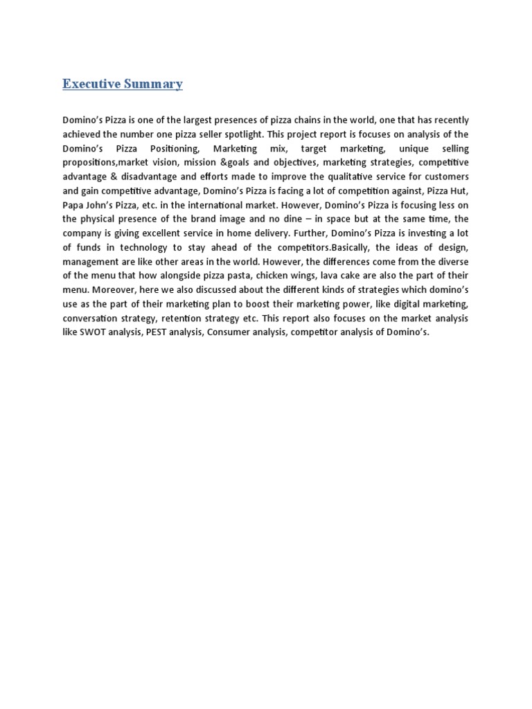 Executive Summary | PDF | Business