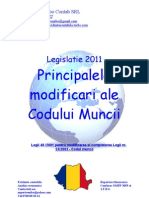 Principalele Modificari Ale Codului Muncii