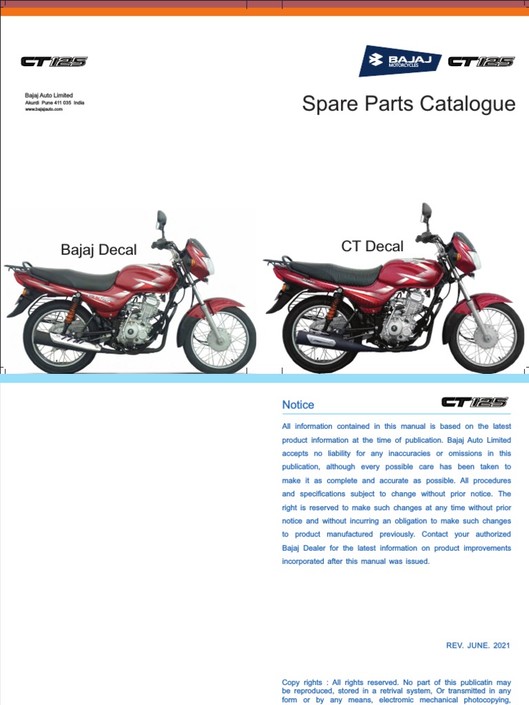 KAWASAKI BAJAJ CT 125 SERVICE MANUAL PDF FREE DOWNLOAD visual data 2