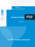 Dividend, Dividend Policy: Course: FINC6001 Effective Period: September2019