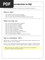 SQL Notes