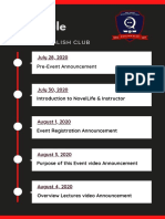 Event Schedule: Wytu'S English Club