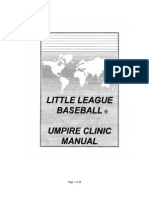 Little League Baseball Umpire Clinic Manual