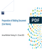 Preperation of Bidding Document Annual Refresher Training On Procurement