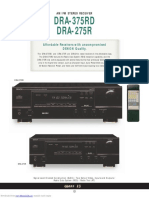 DRA-375RD DRA-275R: Affordable Receivers With Uncompromised DENON Quality