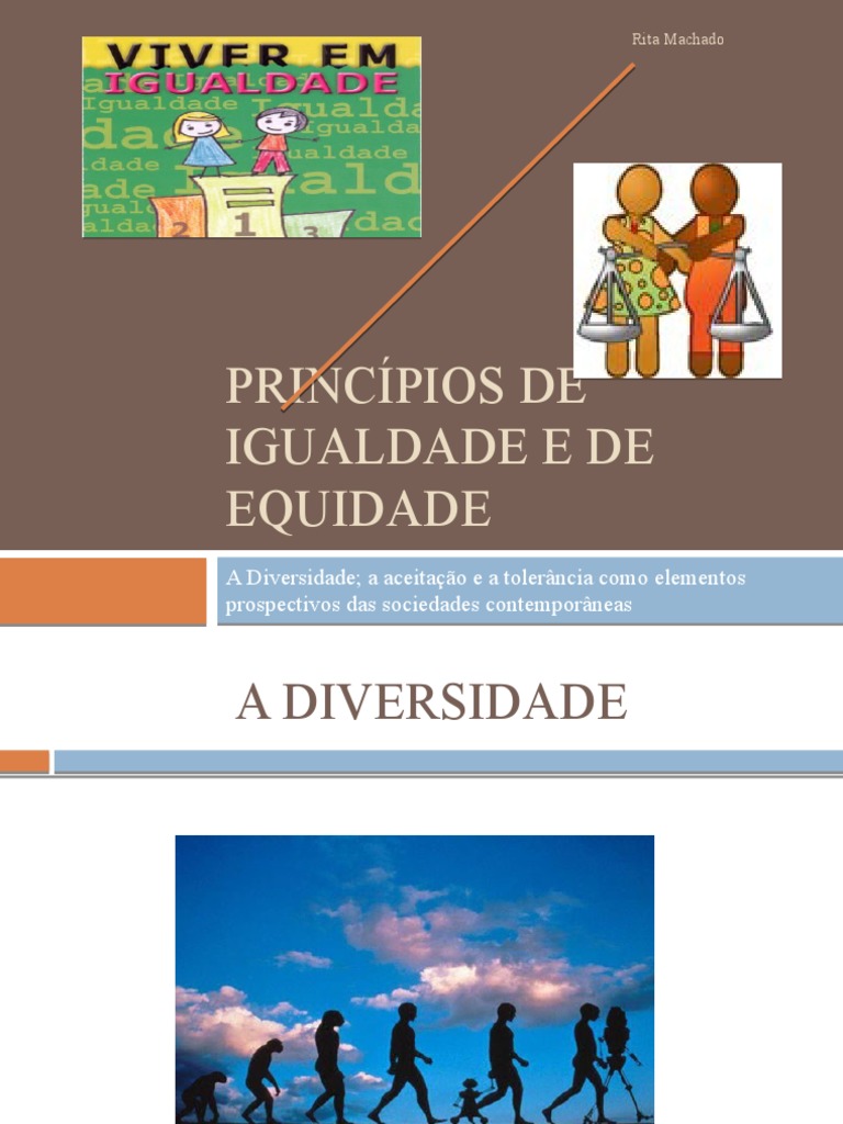 Princípios de Igualdade e Equidade | PDF | Humano | Natureza humana