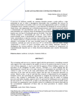 AUDITORIA DE LICITAÇÕES DOS CONTRATOS PÚBLICOS - Ref