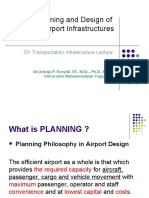 Planning and Design of Airport Infrastructures: 10 Transportation Infrastructure Lecture