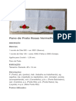 Rosas Vermelhas Pano de Prato