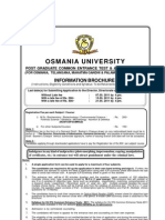 Ou Pgcet-2011information Brochure