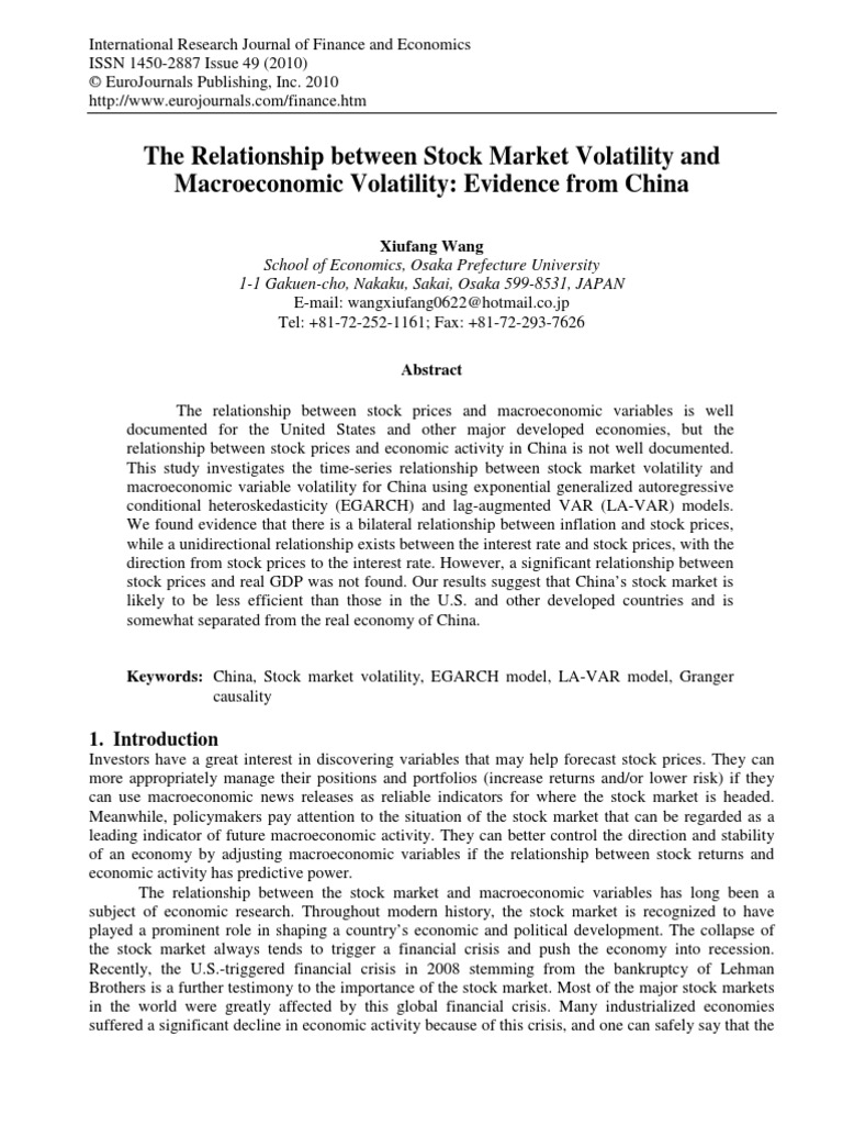 The Relationship Between Stock Market Volatility and Macro Economic ...