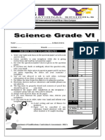 Science Terminal PYP IB Grade 6