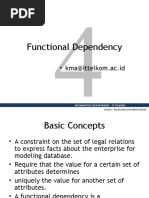 Functional Dependency: - Kma@ittelkom - Ac.id