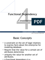 Functional Dependency: - Kma@ittelkom - Ac.id