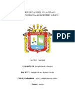 Examen Tecnologia de Alimentos PARCIAL