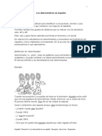 Los Demostrativos en Español - Ejemplos - Ejercicios - Respuestas