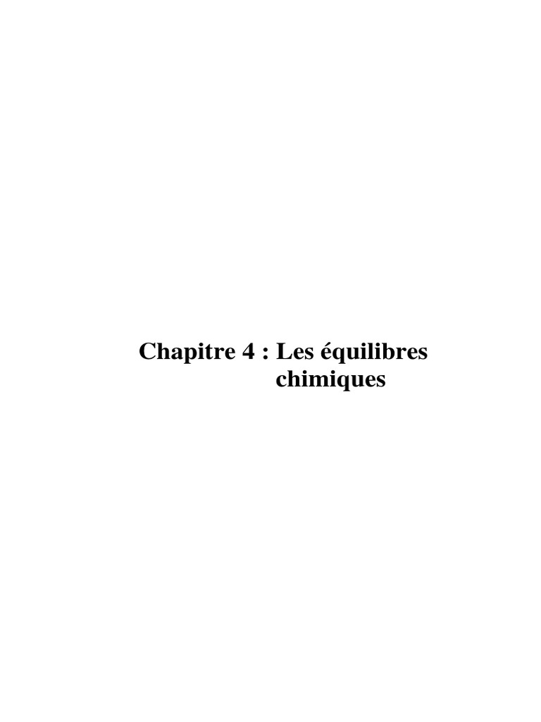 Équilibres Chimiques : Concepts Clés | PDF | Équilibre chimique | Enthalpie