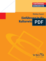 Einführung in Die Kulturwissenschaft by Fauser, Markus