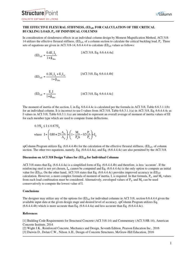 Effective Flexural Stiffness in Columns | PDF | Buckling | Civil ...